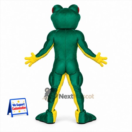 Frog Mascot Costume - Green with Yellow Belly Frog Mascot Costume - Green with Yellow Belly