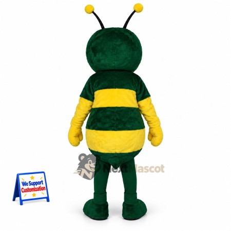 Bee Mascot Costume - Green for Spring Festivals Bee Mascot Costume - Green for Spring Festivals