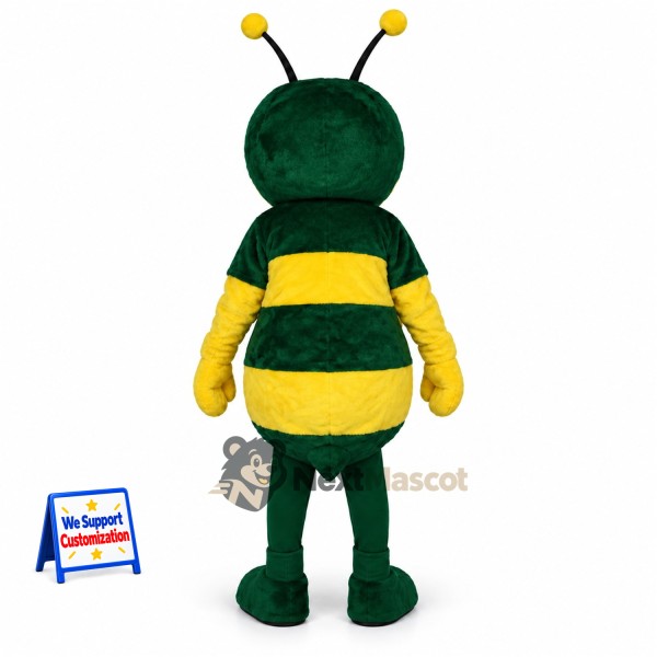 Bee Mascot Costume - Green for Spring Festivals Bee Mascot Costume - Green for Spring Festivals