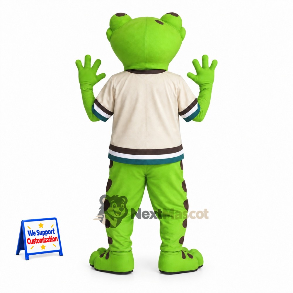 Lizard Mascot Costume - Green, White Shirt Lizard Mascot Costume - Green, White Shirt