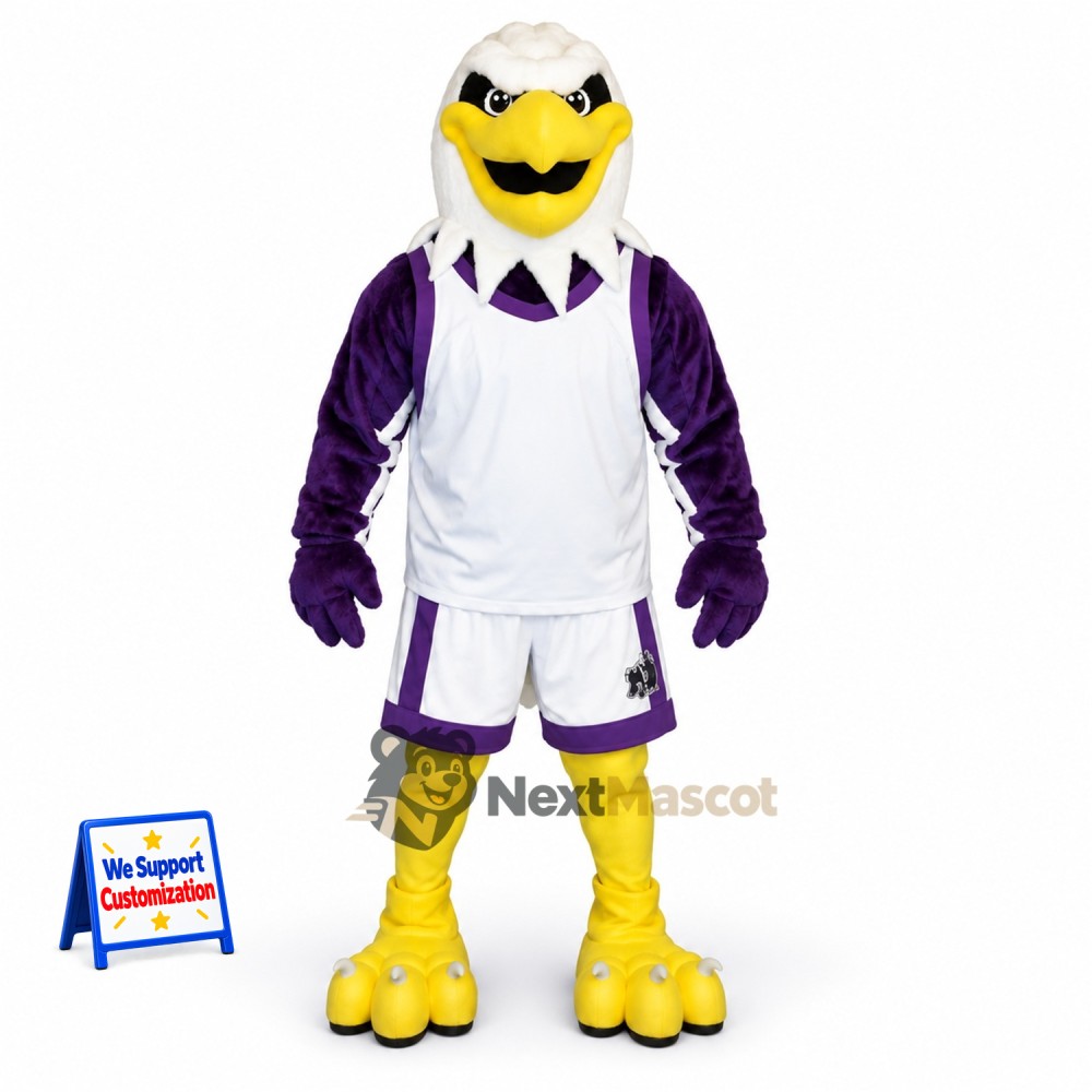 Eagle Mascot Costume - Purple Uniform