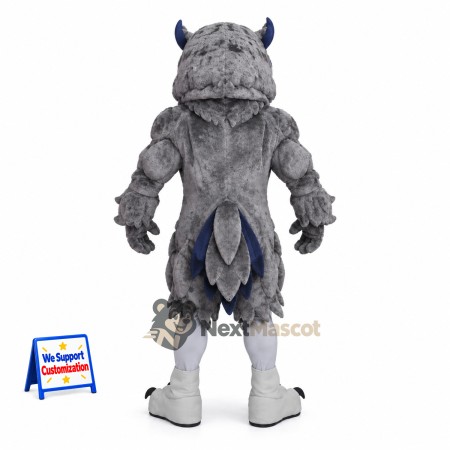 Owl Mascot Costume - Muscular, Gray for Parades Owl Mascot Costume - Muscular, Gray for Parades