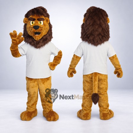 Lion Mascot Costume - White Shirt for Parades Lion Mascot Costume - White Shirt for Parades