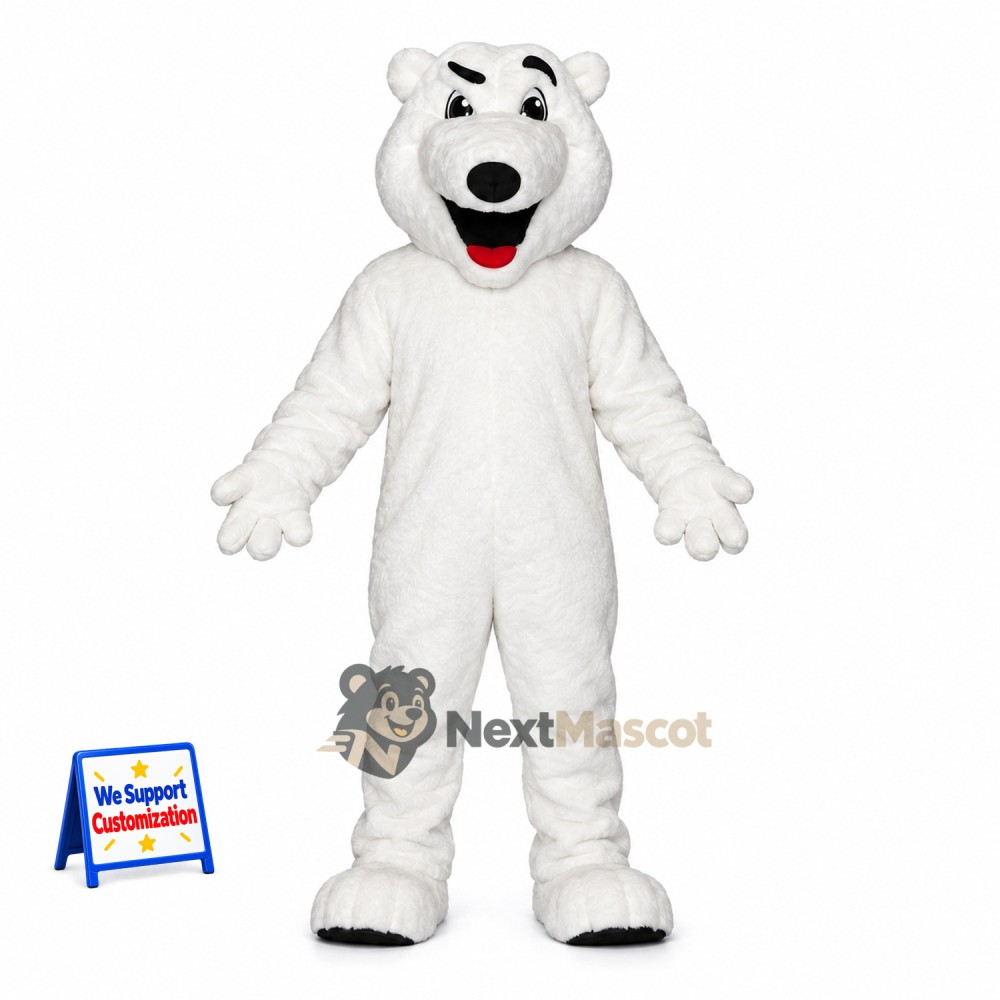 Bear Mascot Costume - White for Fairs Bear Mascot Costume - White for Fairs