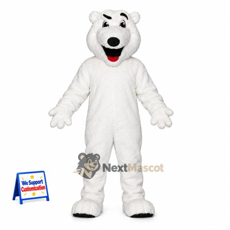 Bear Mascot Costume - White for Fairs Bear Mascot Costume - White for Fairs