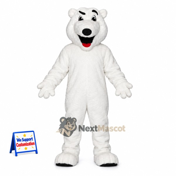 Bear Mascot Costume - White for Fairs
