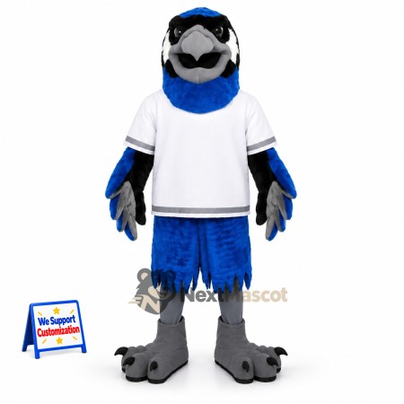 Blue Jay Mascot Costume - White Shirt for Community Events Blue Jay Mascot Costume - White Shirt for Community Events