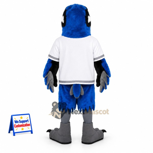 Blue Jay Mascot Costume - White Shirt for Community Events Blue Jay Mascot Costume - White Shirt for Community Events