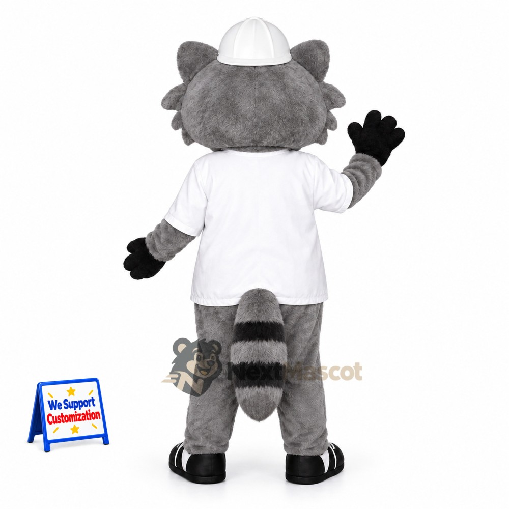 Raccoon Mascot Costume - White Shirt Raccoon Mascot Costume - White Shirt