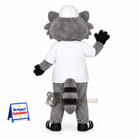 Raccoon Mascot Costume - White Shirt Raccoon Mascot Costume - White Shirt