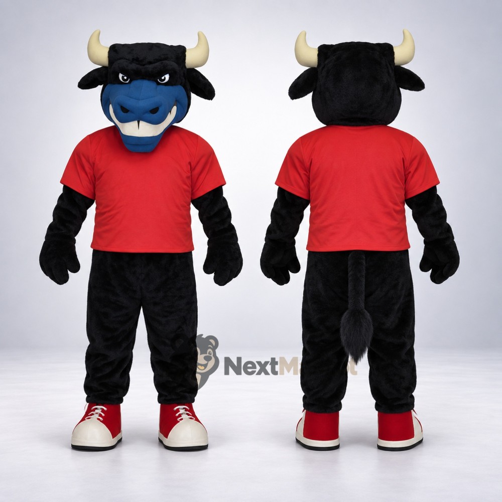 Bull Mascot Costume - Red Shirt for Parades Bull Mascot Costume - Red Shirt for Parades