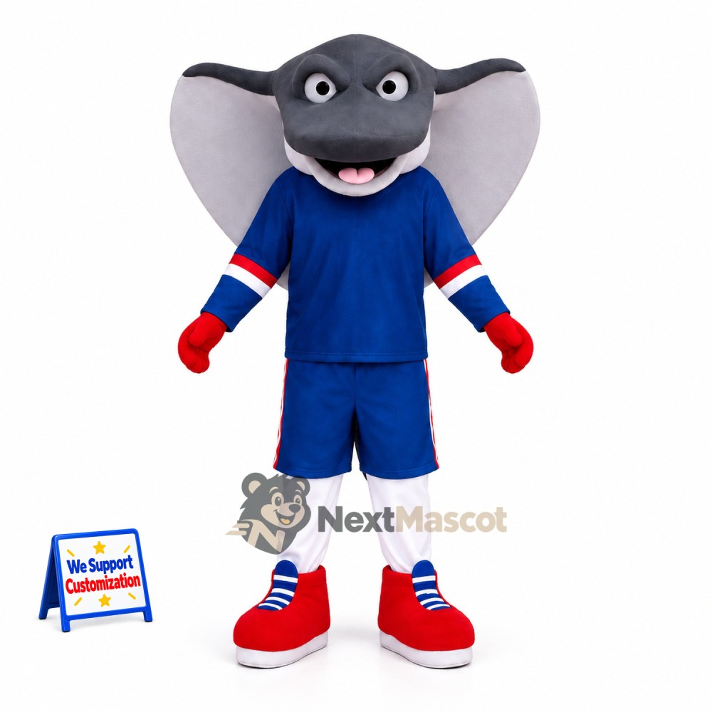 Stingray Mascot Costume - Blue Uniform Stingray Mascot Costume - Blue Uniform