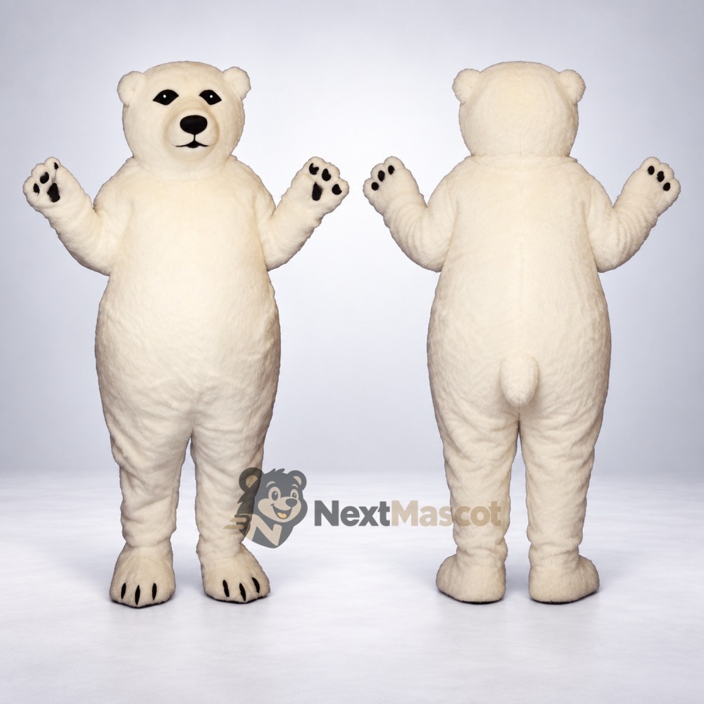 Bear Mascot Costume - White for Fan Events Bear Mascot Costume - White for Fan Events