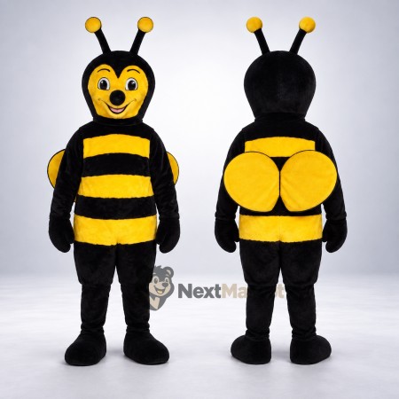 Bee Mascot Costume - Yellow, Black Legs and Yellow Wings for Garden Events Bee Mascot Costume - Yellow, Black Legs and Yellow Wings for Garden Events