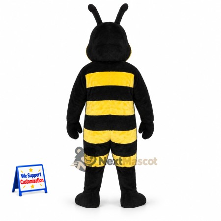 Bee Mascot Costume - Yellow, Two Upright Antennae Bee Mascot Costume - Yellow, Two Upright Antennae
