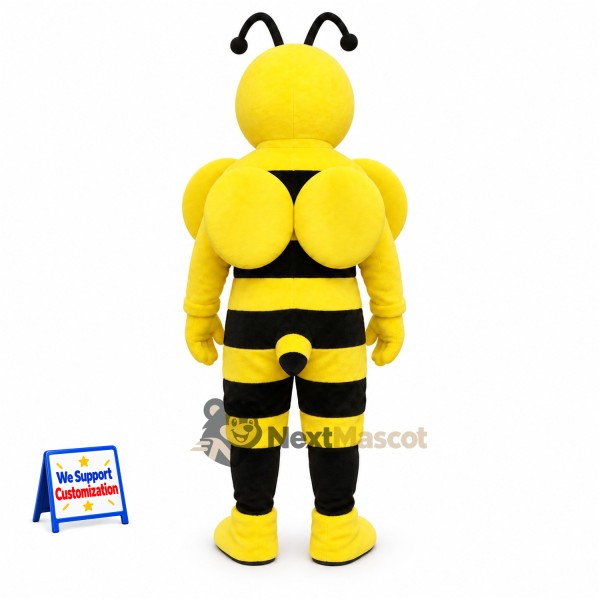 Bee Mascot Costume - Yellow, Striped Legs and Yellow Wings for Garden Events Bee Mascot Costume - Yellow, Striped Legs and Yellow Wings for Garden Events