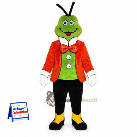 Grasshopper Mascot Costume - Red Jacket Grasshopper Mascot Costume - Red Jacket