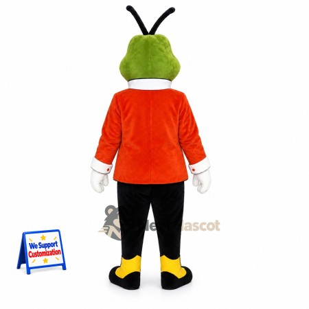 Grasshopper Mascot Costume - Red Jacket Grasshopper Mascot Costume - Red Jacket