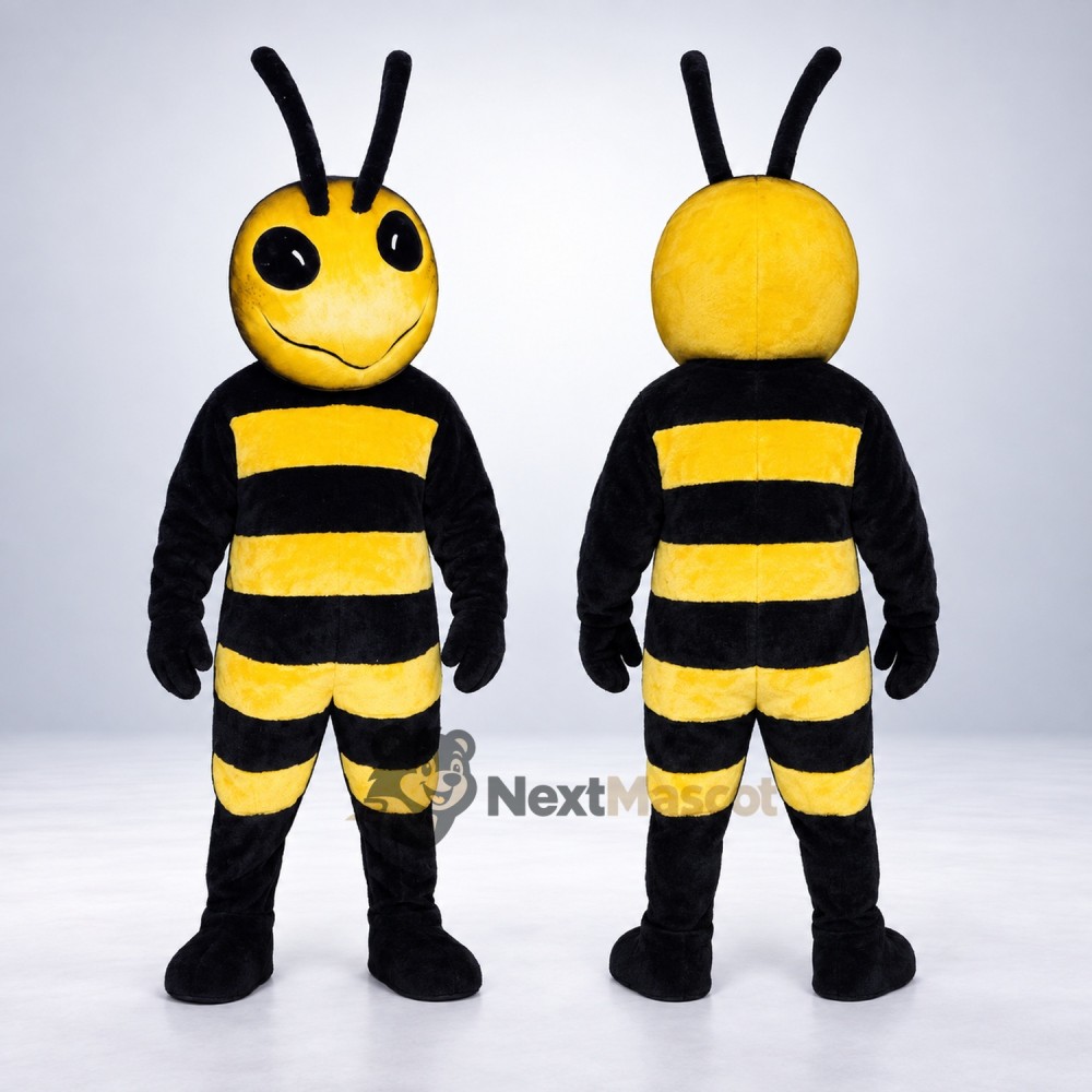Bee Mascot Costume - Yellow, Black Gloves for Garden Events Bee Mascot Costume - Yellow, Black Gloves for Garden Events