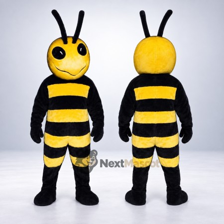 Bee Mascot Costume - Yellow, Black Gloves for Garden Events Bee Mascot Costume - Yellow, Black Gloves for Garden Events