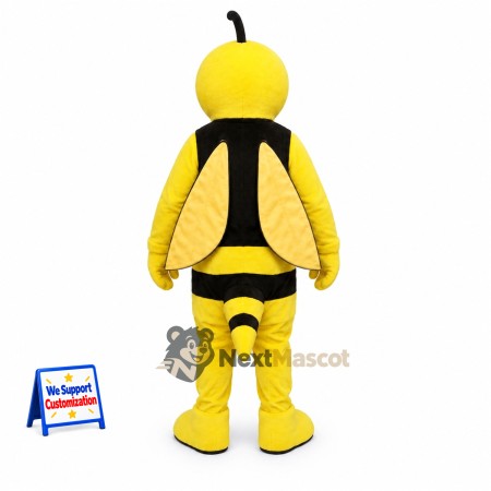 Bee Mascot Costume - Yellow, Black Vest and Yellow Wings Bee Mascot Costume - Yellow, Black Vest and Yellow Wings