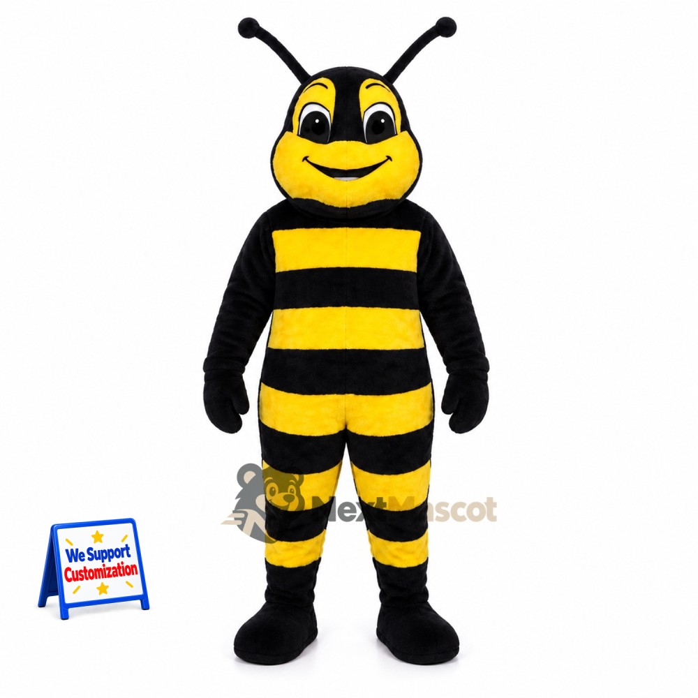 Bee Mascot Costume - Yellow, Angry Eyes Bee Mascot Costume - Yellow, Angry Eyes