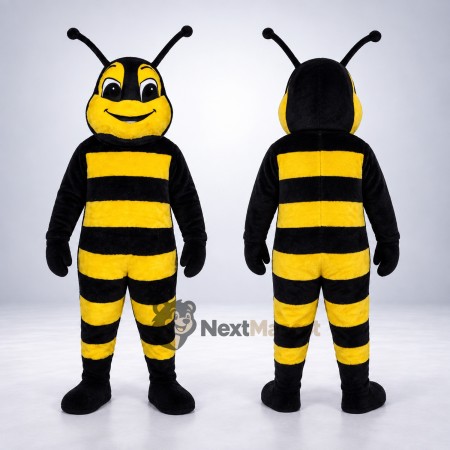 Bee Mascot Costume - Yellow, Angry Eyes Bee Mascot Costume - Yellow, Angry Eyes