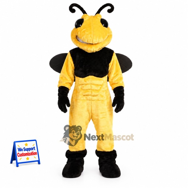 Bee Mascot Costume - Muscular for Pollinator Events