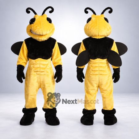 Bee Mascot Costume - Muscular for Pollinator Events Bee Mascot Costume - Muscular for Pollinator Events