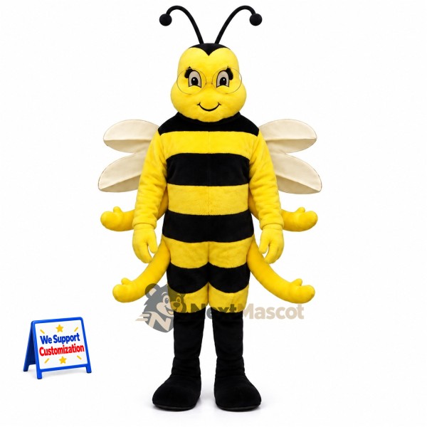 Bee Mascot Costume - Yellow, Extra Arms