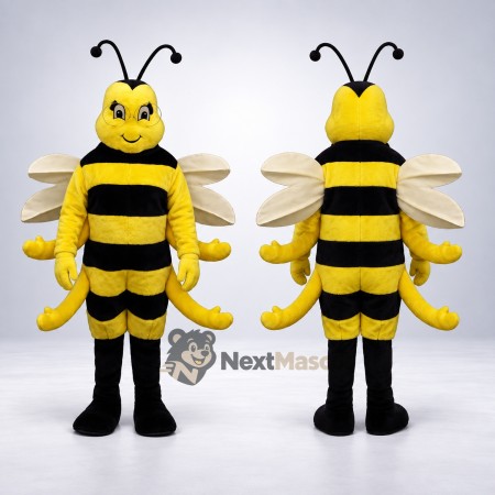 Bee Mascot Costume - Yellow, Extra Arms Bee Mascot Costume - Yellow, Extra Arms