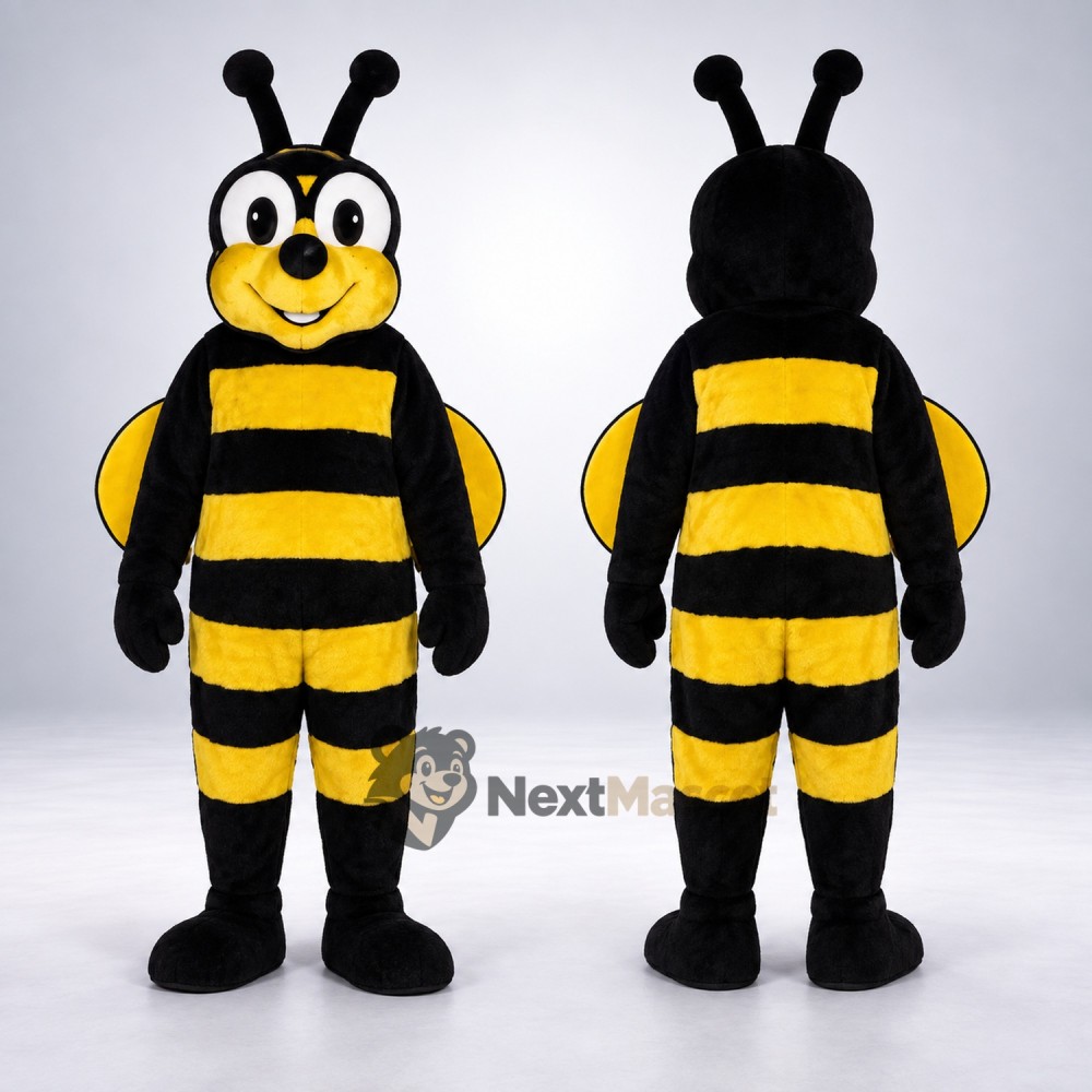 Bee Mascot Costume - Yellow, Large White Eyes Bee Mascot Costume - Yellow, Large White Eyes