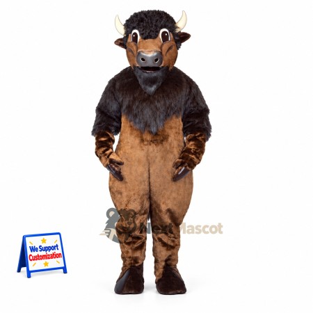 Buffalo Mascot Costume - Brown for School Events Buffalo Mascot Costume - Brown for School Events