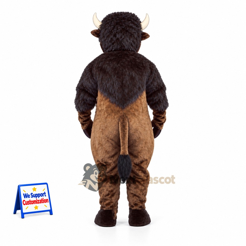 Buffalo Mascot Costume - Brown for School Events Buffalo Mascot Costume - Brown for School Events