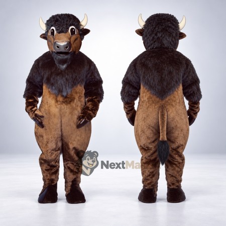Buffalo Mascot Costume - Brown for School Events Buffalo Mascot Costume - Brown for School Events