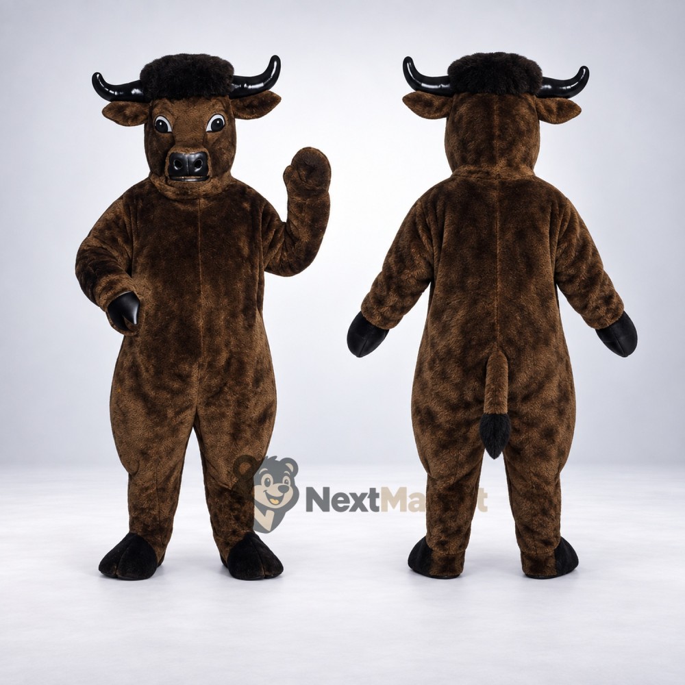 Bull Mascot Costume - Brown for Photo Events Bull Mascot Costume - Brown for Photo Events