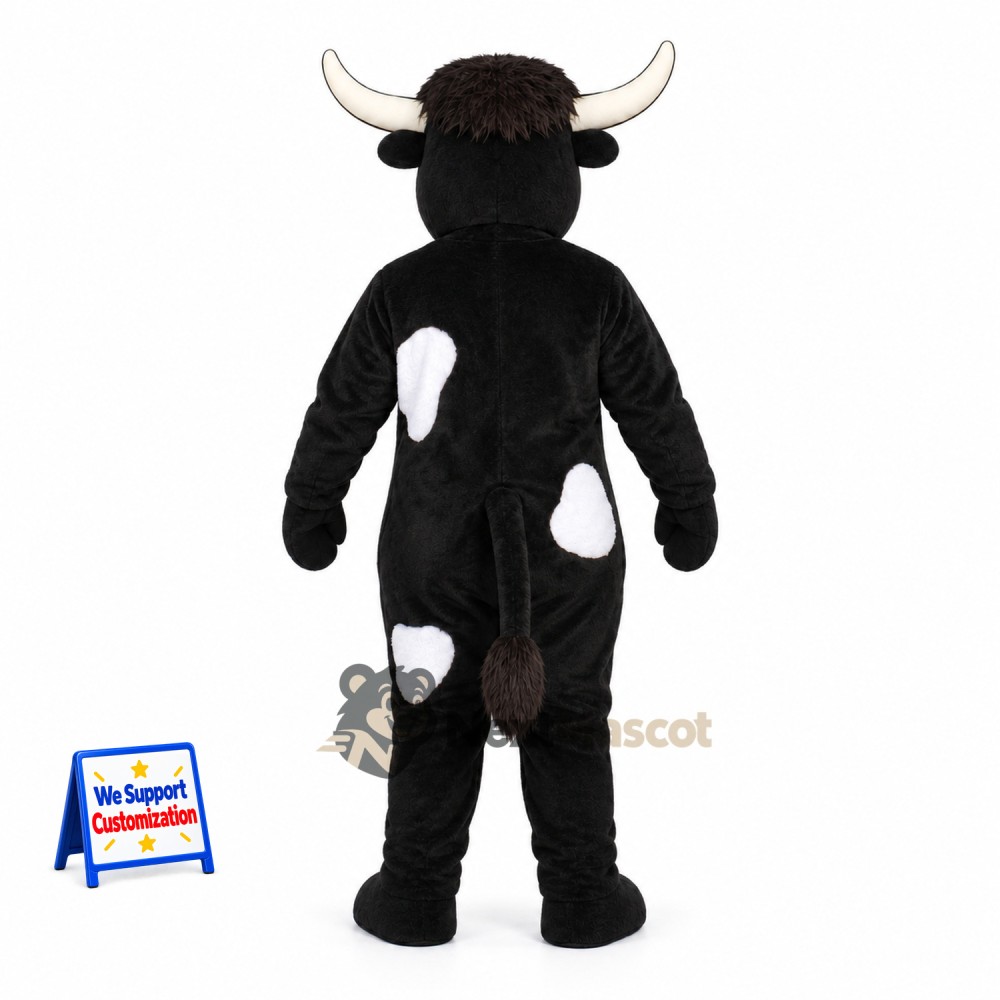 Bull Mascot Costume - Black and White Bull Mascot Costume - Black and White
