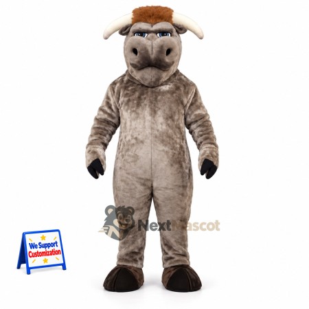 Bull Mascot Costume - Gray Bull Mascot Costume - Gray