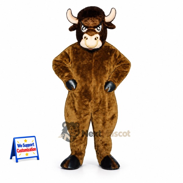 Bull Mascot Costume - Brown for Stage Shows