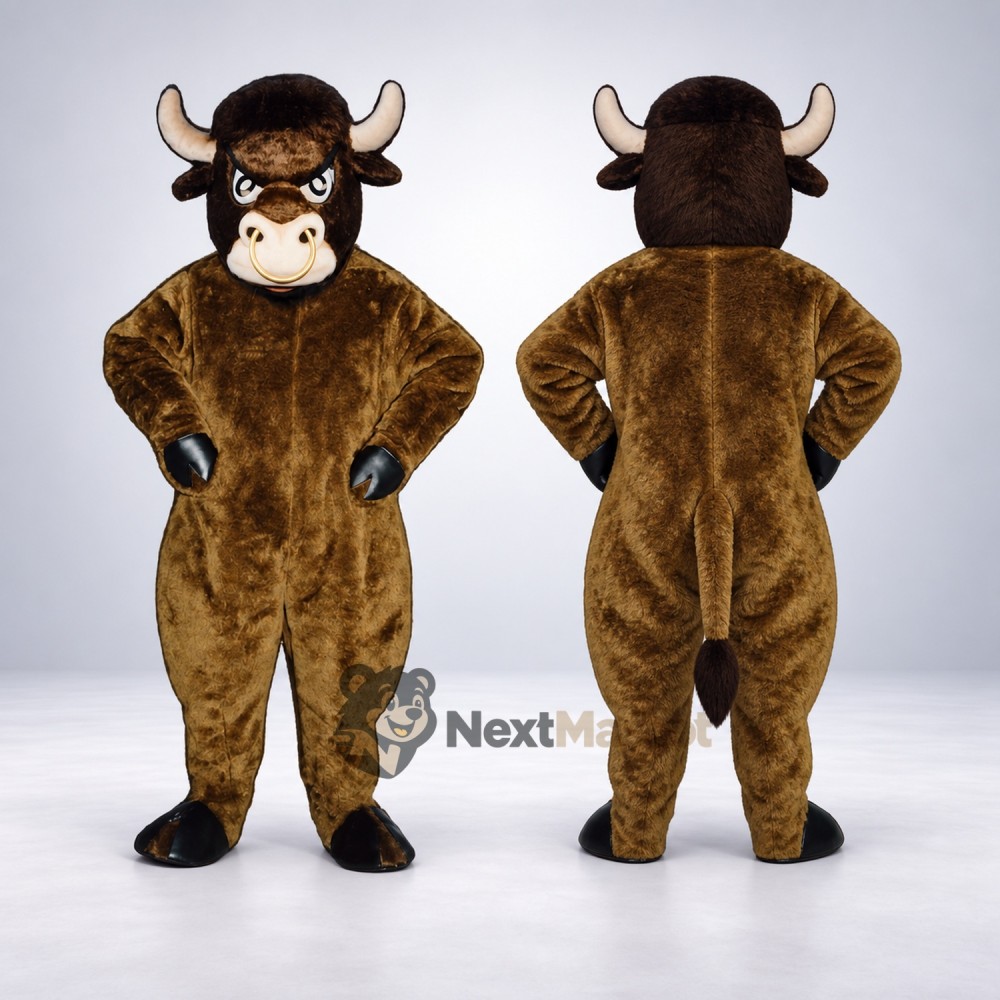 Bull Mascot Costume - Brown for Stage Shows Bull Mascot Costume - Brown for Stage Shows