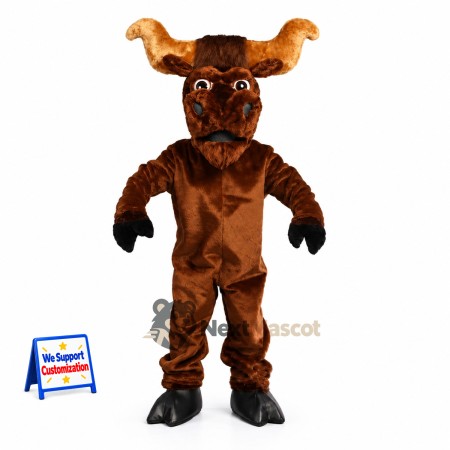 Bull Mascot Costume - Brown for Street Fairs Bull Mascot Costume - Brown for Street Fairs