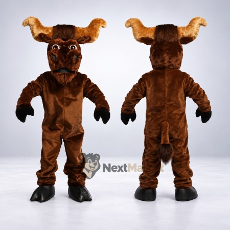 Bull Mascot Costume - Brown for Street Fairs Bull Mascot Costume - Brown for Street Fairs
