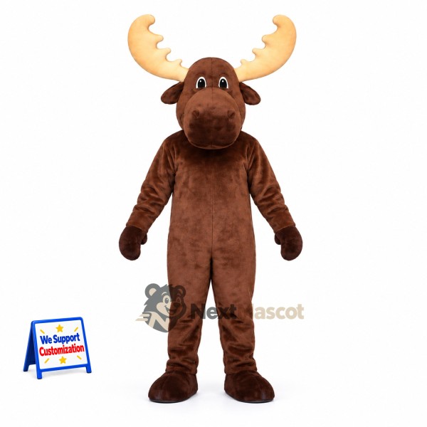 Moose Mascot Costume - Brown for Youth Events