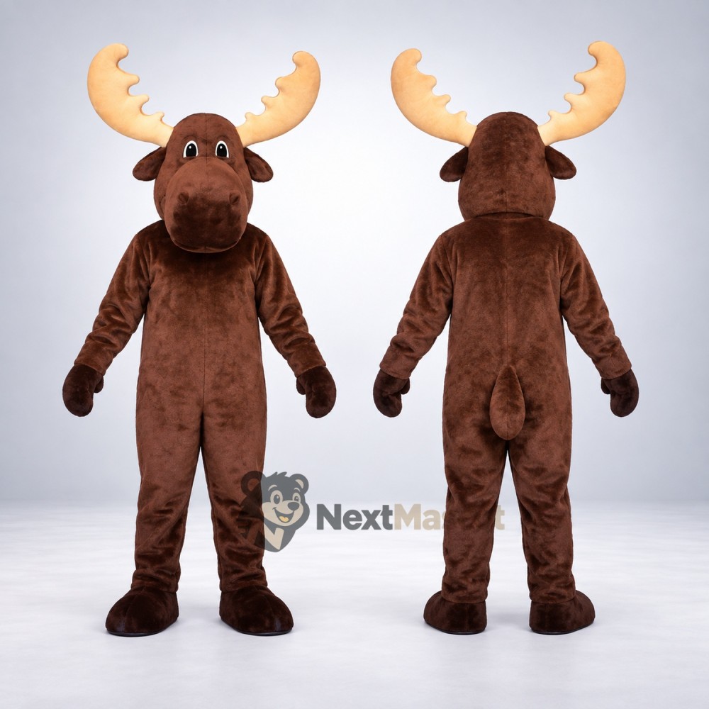 Moose Mascot Costume - Brown for Youth Events Moose Mascot Costume - Brown for Youth Events