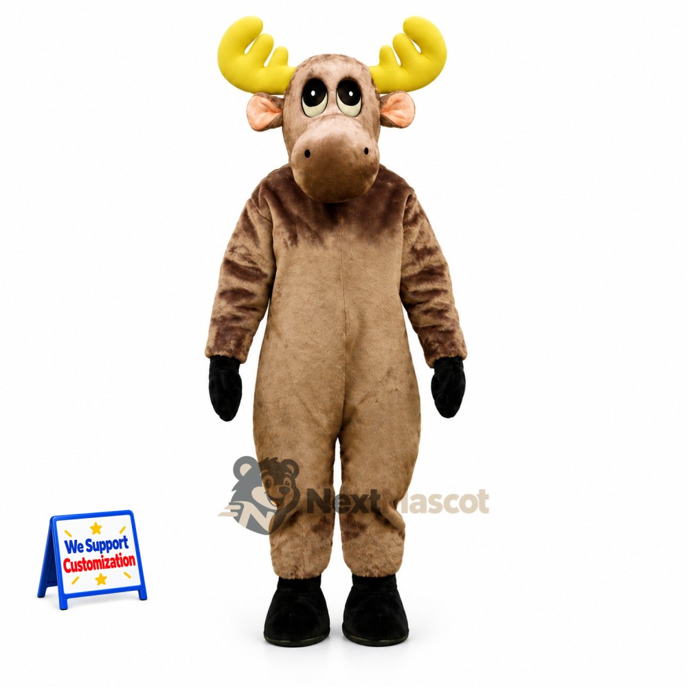 Moose Mascot Costume - Brown for Summer Events Moose Mascot Costume - Brown for Summer Events