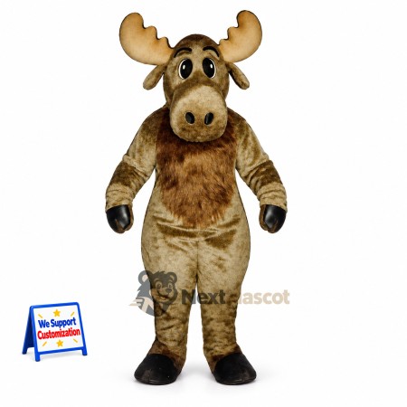 Moose Mascot Costume - Brown for Spring Events Moose Mascot Costume - Brown for Spring Events