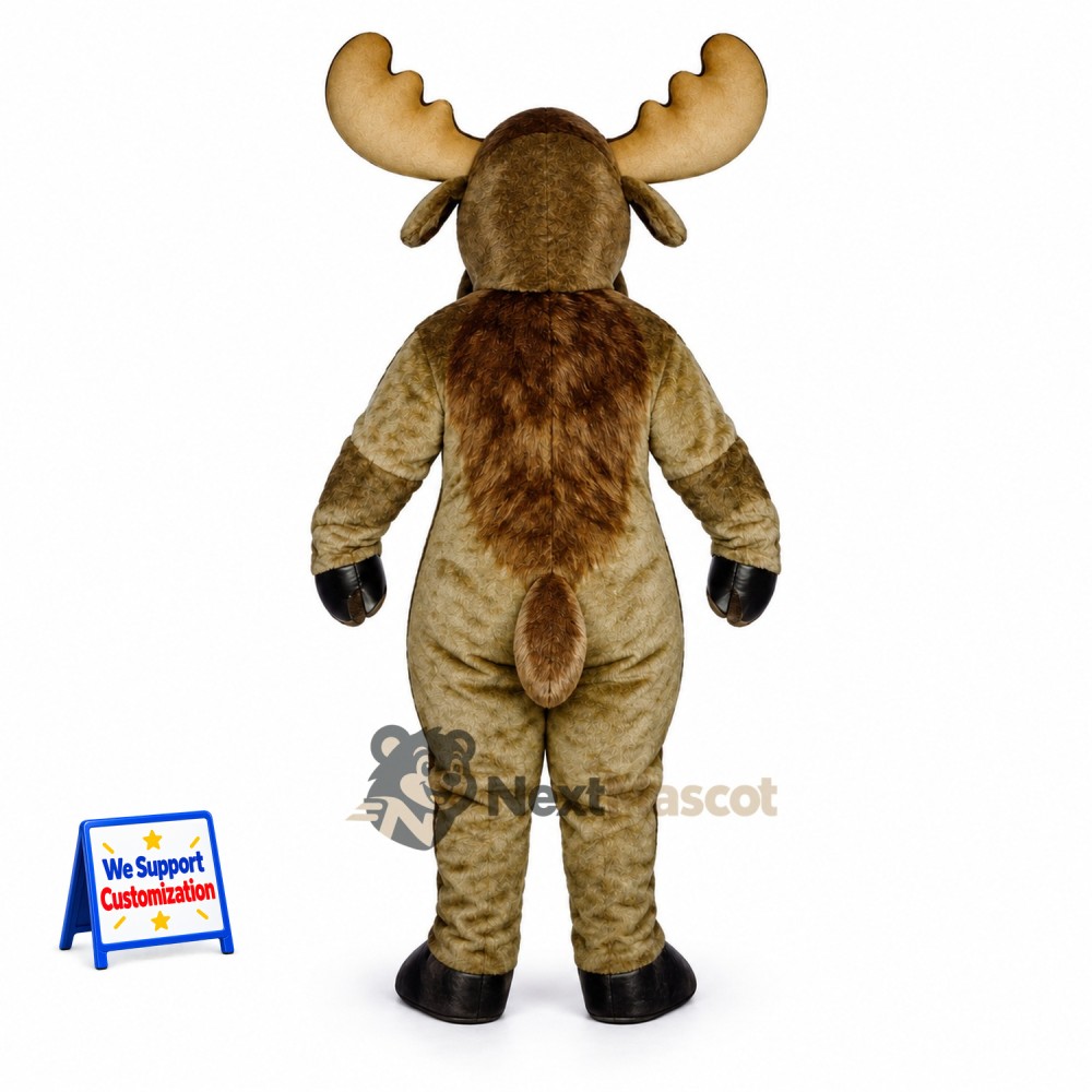 Moose Mascot Costume - Brown for Spring Events Moose Mascot Costume - Brown for Spring Events