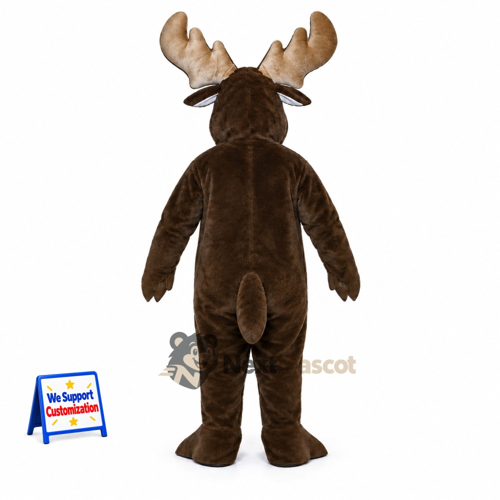 Moose Mascot Costume - Brown for Community Parades Moose Mascot Costume - Brown for Community Parades