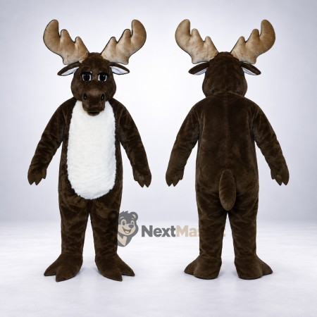 Moose Mascot Costume - Brown for Community Parades Moose Mascot Costume - Brown for Community Parades