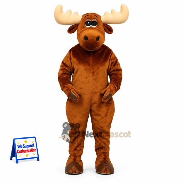 Moose Mascot Costume - Brown for School Parades
